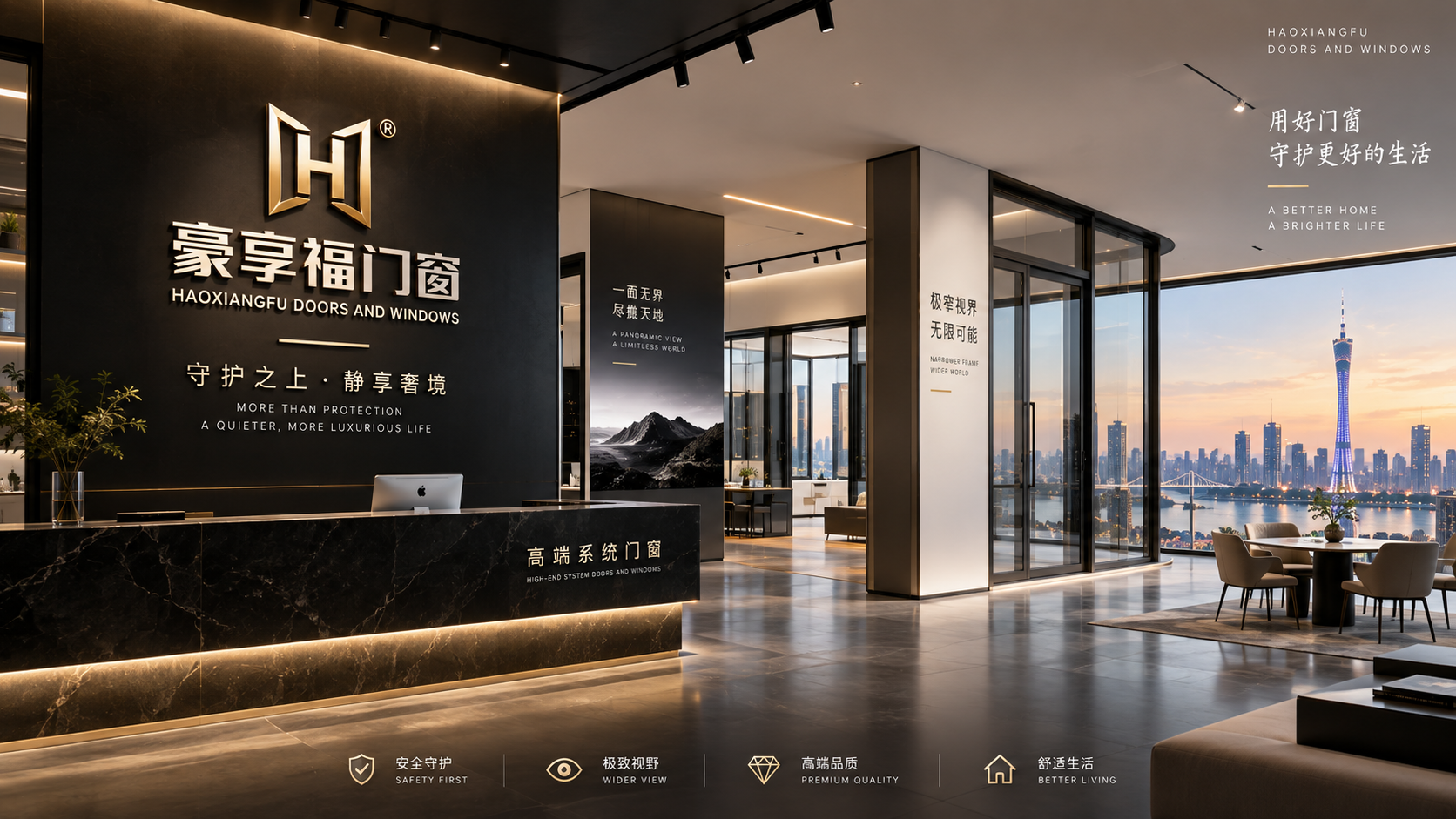 豪享福门窗品牌展厅